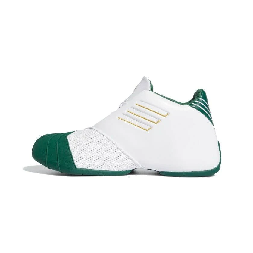 Adidas Men's T-Mac 1 Shoes - Cloud White / Gold Metallic / Team Dark Green Sportive