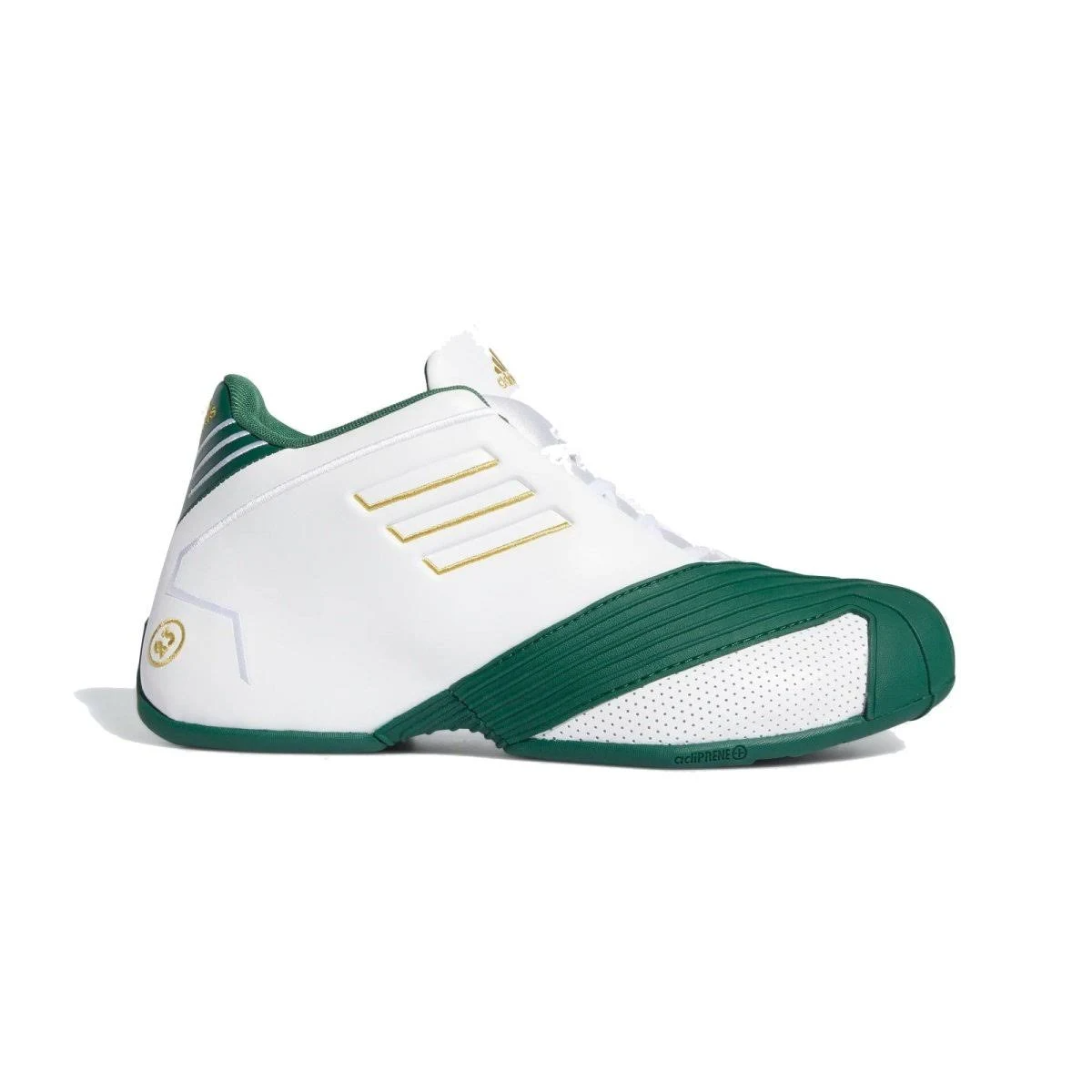 Adidas Men's T-Mac 1 Shoes - Cloud White / Gold Metallic / Team Dark Green Sportive