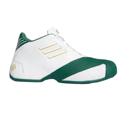 Adidas Men's T-Mac 1 Shoes - Cloud White / Gold Metallic / Team Dark Green Sportive