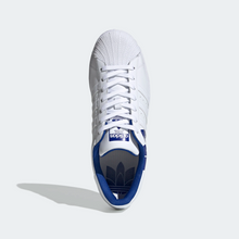 Load image into Gallery viewer, Adidas Superstar Shoes - Cloud White / Royal Blue Sportive
