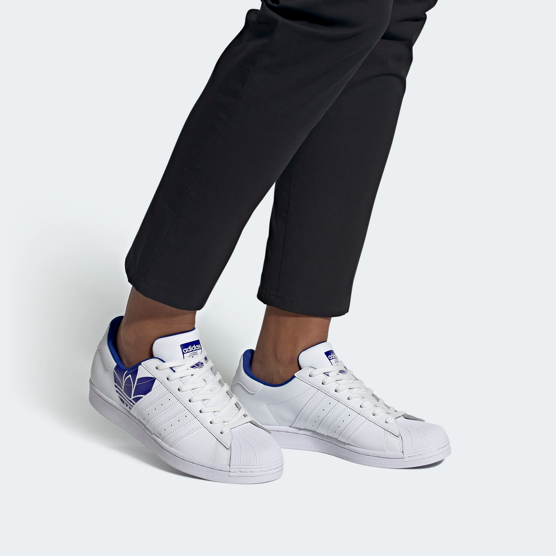 Adidas Superstar Shoes - Cloud White / Royal Blue Sportive