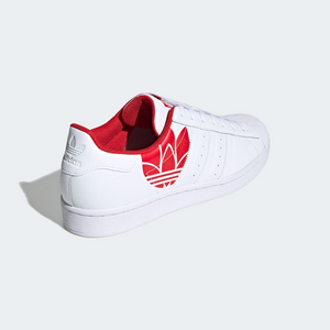 Adidas Superstar Shoes - Cloud White / Scarlet red Sportive
