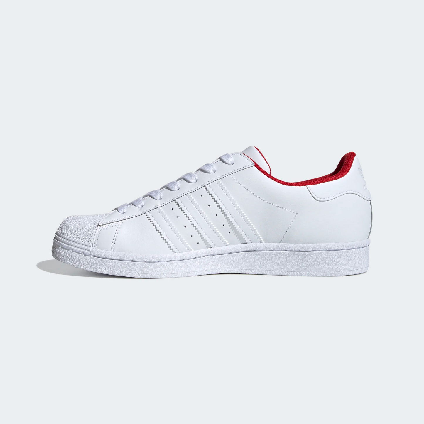 Adidas Superstar Shoes Cloud White Scarlet red Sportive