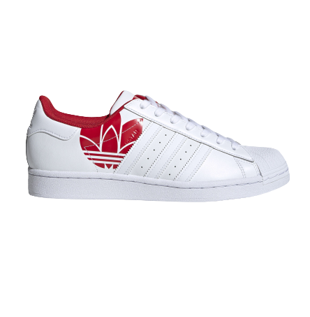 Adidas Superstar Shoes - Cloud White / Scarlet red Sportive