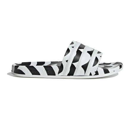 Adidas Women's Marimekko Adilette Slides - Core Black / Cloud White / Team Real Magenta Sportive