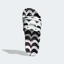 Load image into Gallery viewer, Adidas Women&#39;s Marimekko Adilette Slides - Core Black / Cloud White / Team Real Magenta Sportive
