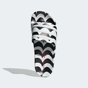 Adidas Women's Marimekko Adilette Slides - Core Black / Cloud White / Team Real Magenta Sportive