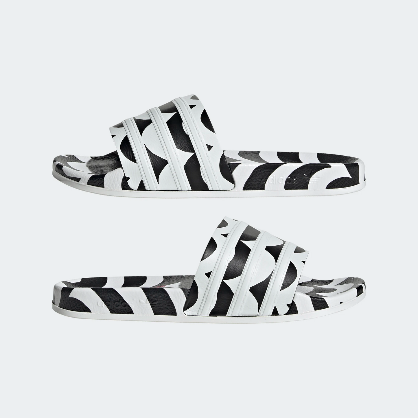 Adidas Women's Marimekko Adilette Slides - Core Black / Cloud White / Team Real Magenta Sportive