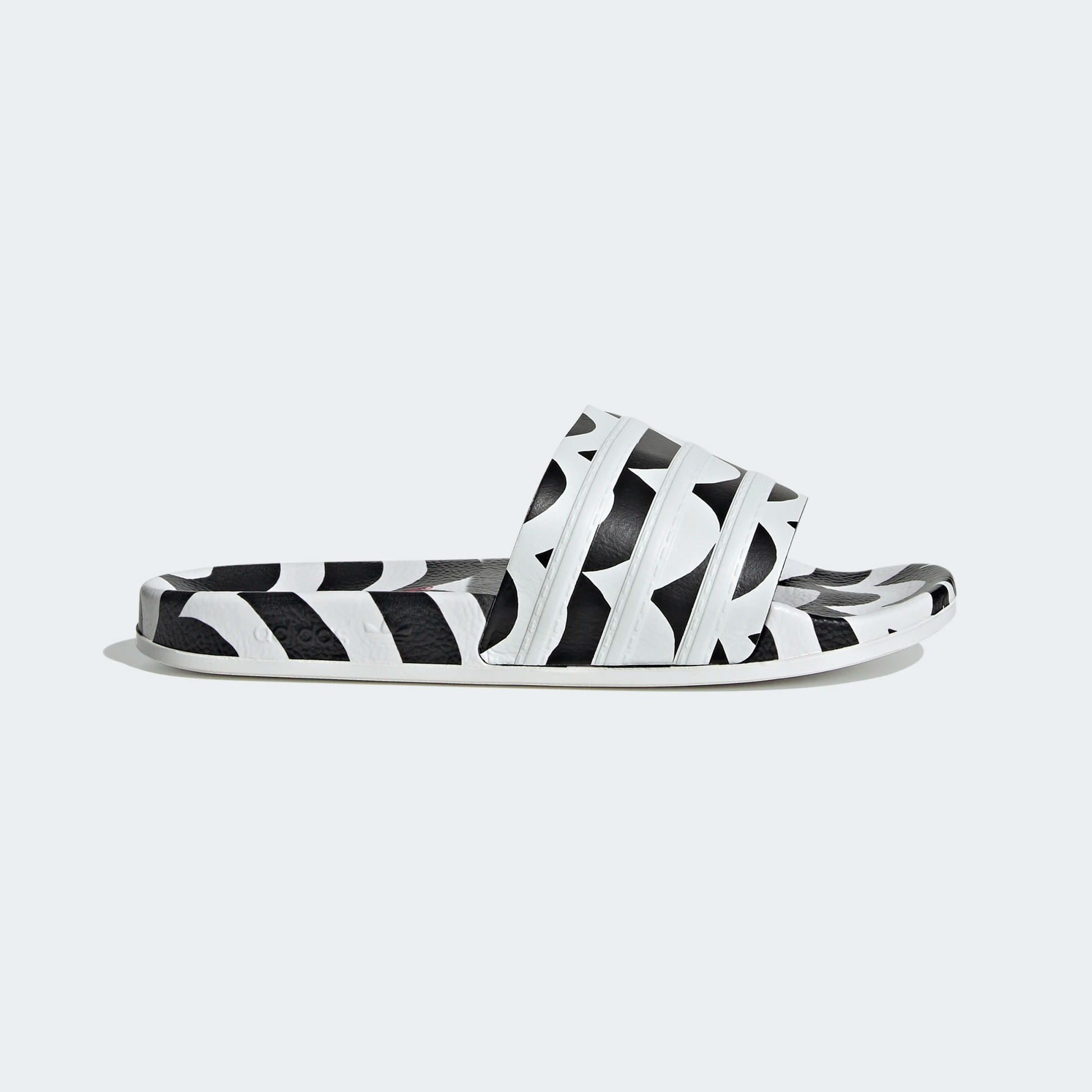 Adidas Women's Marimekko Adilette Slides - Core Black / Cloud White / Team Real Magenta Sportive