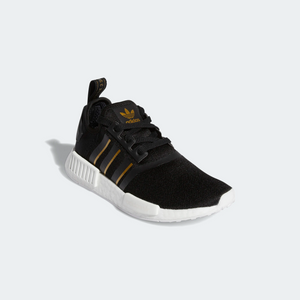 Adidas Women's NMD R1 Shoes - Core Back / Gold Metallic / Crystal White Sportive