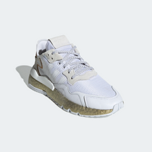 Load image into Gallery viewer, Adidas Women&#39;s Nite Jogger Shoes - Cloud White / Periwinkle / Gold Metallic Sportive
