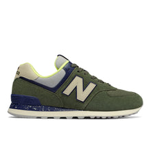 Load image into Gallery viewer, New Balance Men&#39;s 574 Shoes - Dark Covert Green / Blue Sportive
