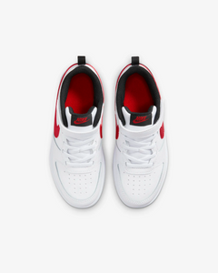 Nike Kid's Court Borough Low 2 Shoes - White / Black / University Red Sportive