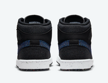 Load image into Gallery viewer, Nike Men&#39;s Air Jordan 1 Mid Crater Shoes - Black / Racer Blue / White / Multi-Color Sportive
