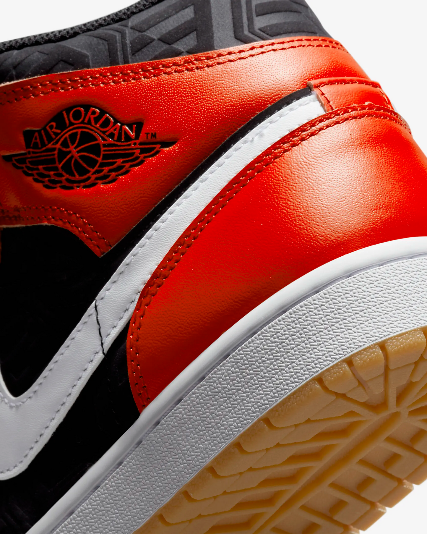 Nike Men's Air Jordan 1 Mid SE Shoes - Black / White / Malachite / Fire Red Sportive