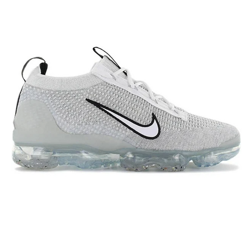 Nike Men's Air VaporMax 2021 FK Shoes - White / Black / Metallic Silver Sportive