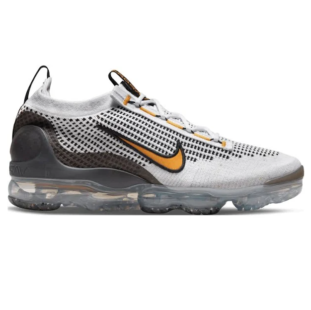 Nike Men's Air VaporMax 2021 Flyknit Shoes - White / Black / Anthracite / Kumquat Sportive