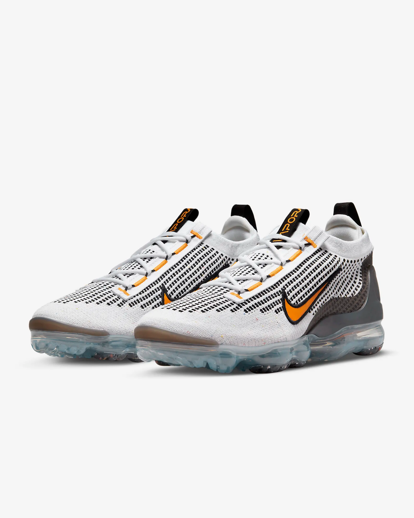 Nike Men's Air VaporMax 2021 Flyknit Shoes - White / Black / Anthracite / Kumquat Sportive