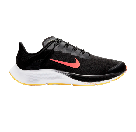 Nike Men's Air Zoom Pegasus 37 Flyease Extra Wide Running Shoes - Black / Anthracite / White / Bright Mango Sportive