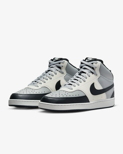 Nike Men's Court Vision Mid Next Nature Shoes - Light Smoke Grey / Sail / Black - Shopsportive