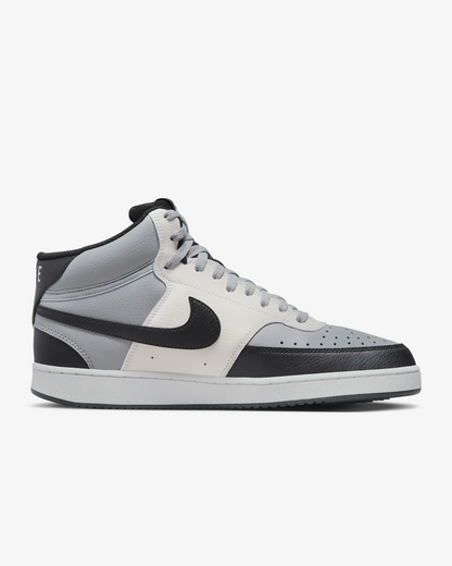 Nike Men's Court Vision Mid Next Nature Shoes - Light Smoke Grey / Sail / Black - Shopsportive