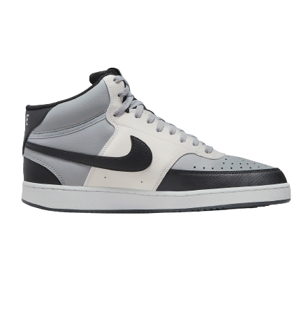 Nike Men's Court Vision Mid Next Nature Shoes - Light Smoke Grey / Sail / Black Sportive