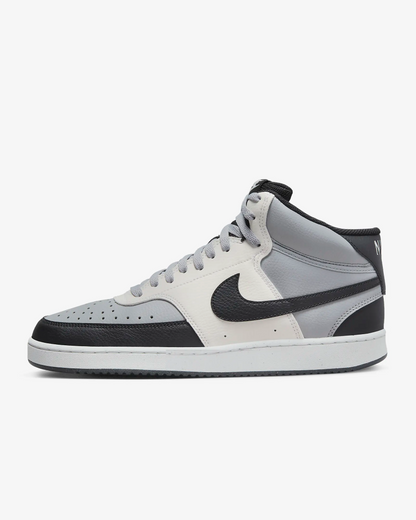 Nike Men's Court Vision Mid Next Nature Shoes - Light Smoke Grey / Sail / Black - Shopsportive