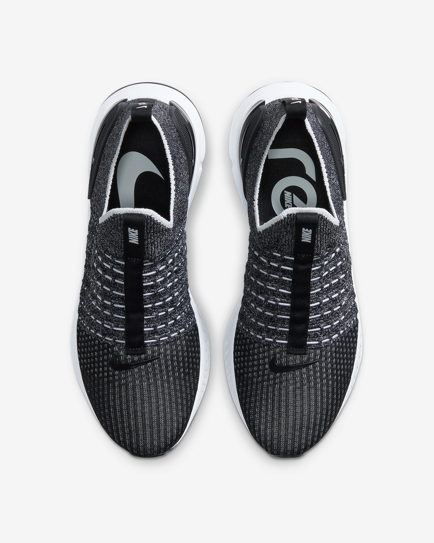 Nike Men's React Phantom Run Flyknit 2 Shoes - Black / White Sportive