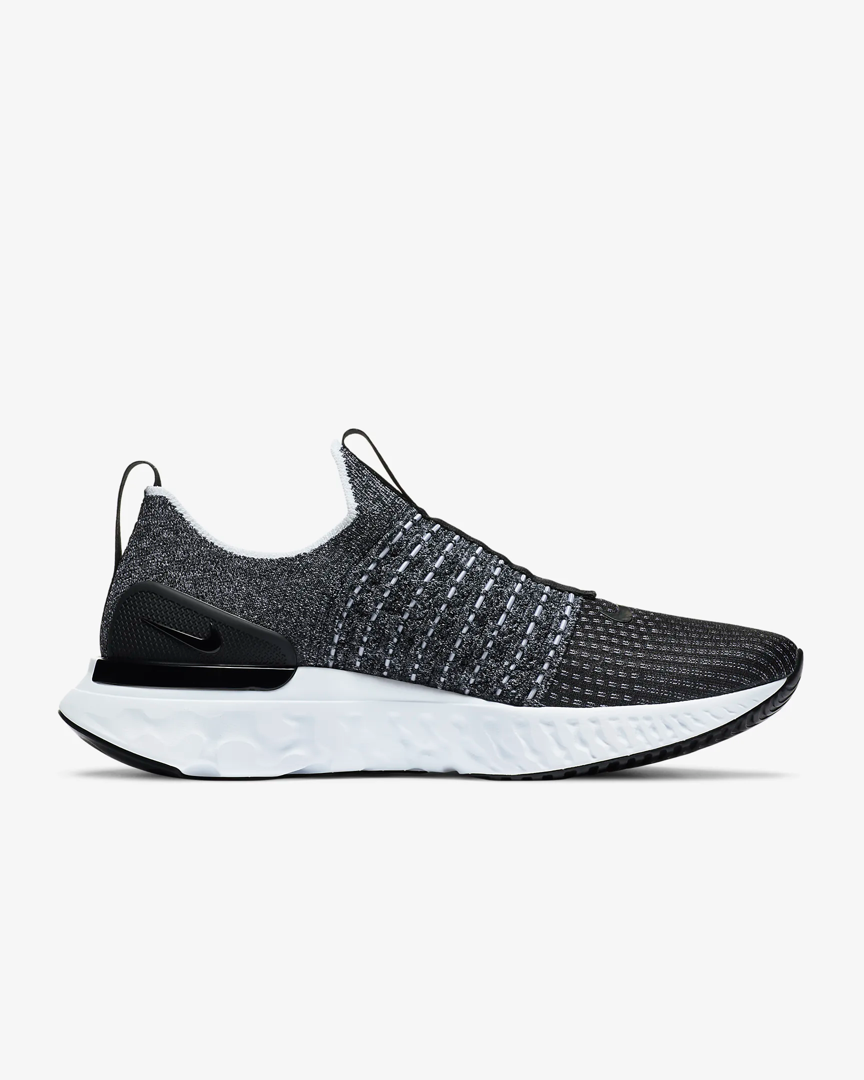 Nike Men's React Phantom Run Flyknit 2 Shoes - Black / White Sportive