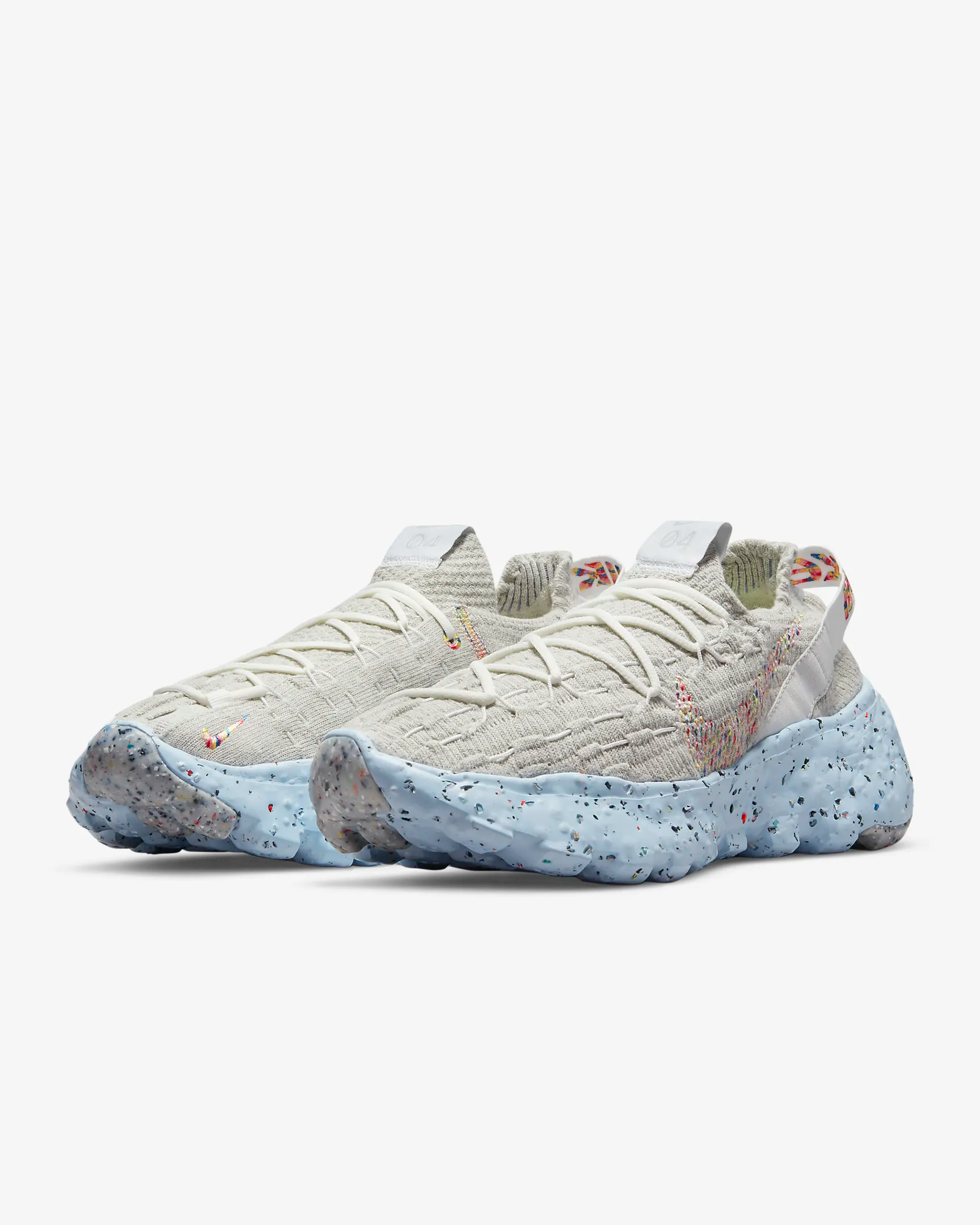 Nike Men's Space Hippie 04 Shoes - Summit White / Photon Dust / Concord / Multi-Color Sportive