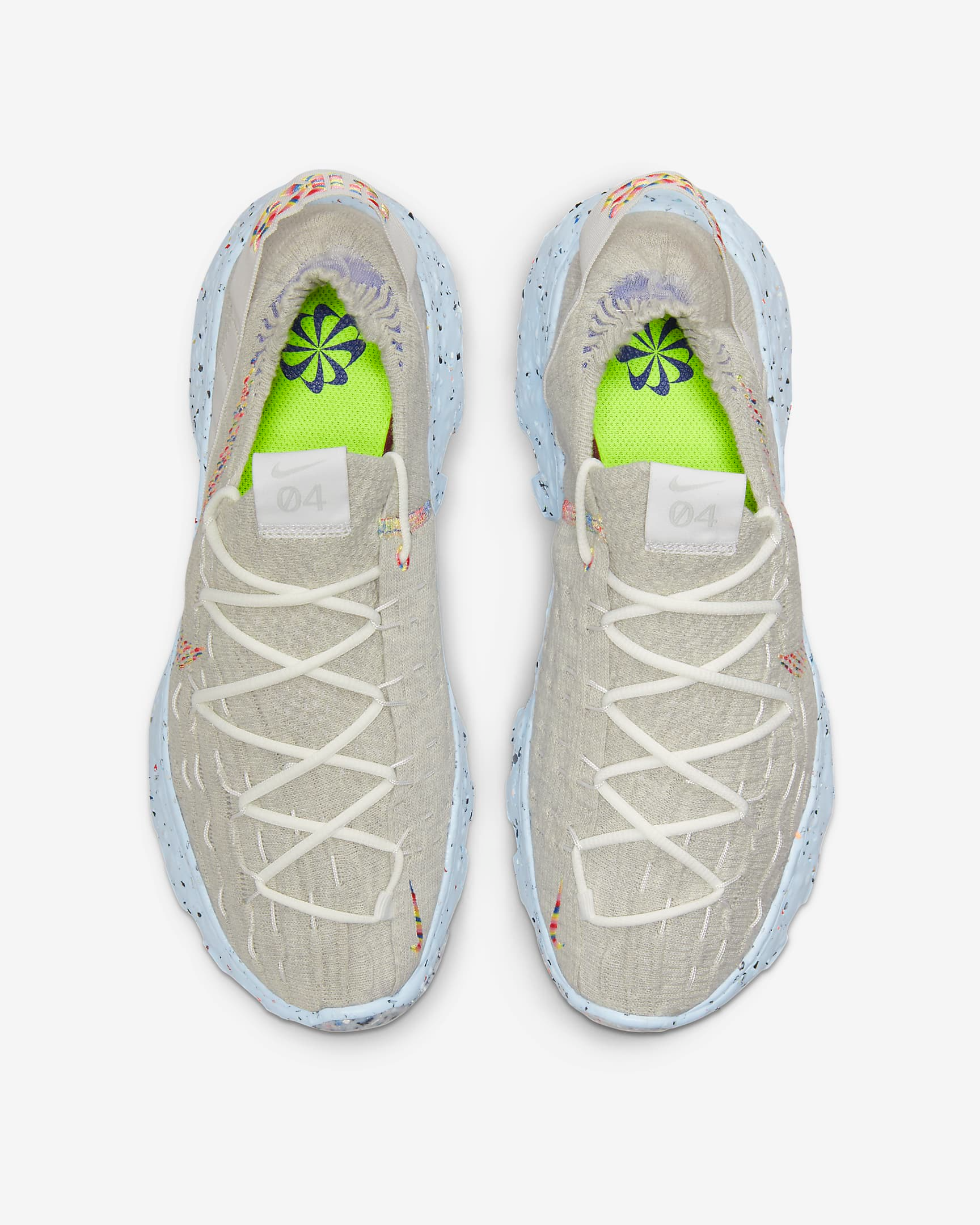Nike Men's Space Hippie 04 Shoes - Summit White / Photon Dust / Concord / Multi-Color Sportive