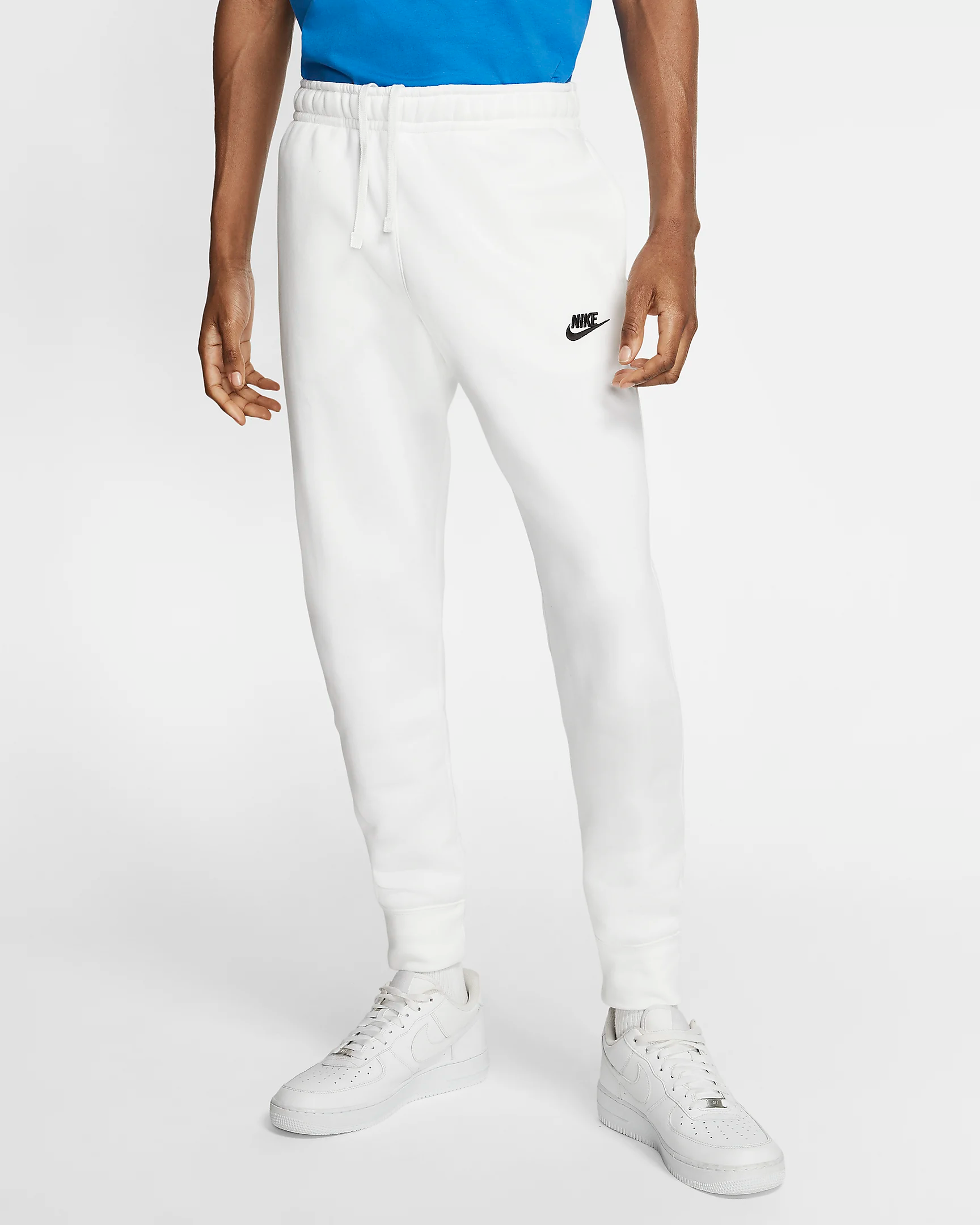 Nike Men s Sportswear Club Fleece Jogger Pants White Sportive