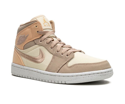 Nike Women's Air Jordan 1 Mid SE Shoes - Brown / Sail / Desert - Shopsportive