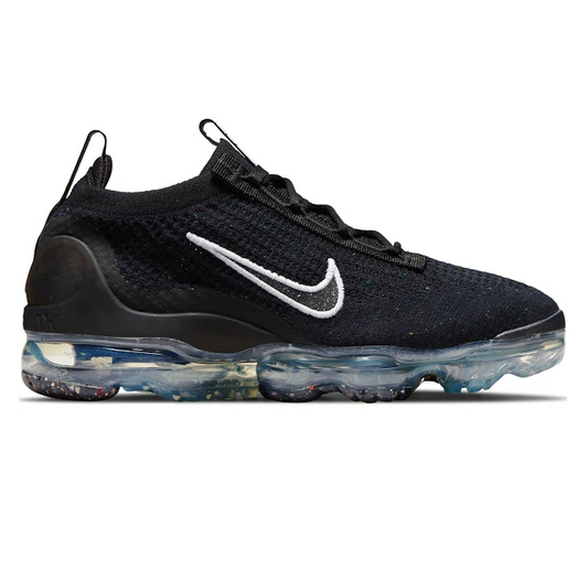 Nike Women's Air Vapormax 2021 FK Shoes - Black / Metallic Silver / White Sportive