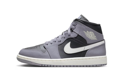 Nike Women's Jordan 1 Mid Shoes - Cement Grey / Sail - Shopsportive