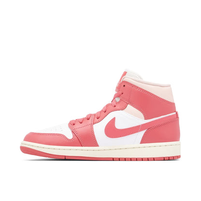 Nike Women's Jordan 1 Mid Shoes - White / Sea Coral / Sail - Shopsportive
