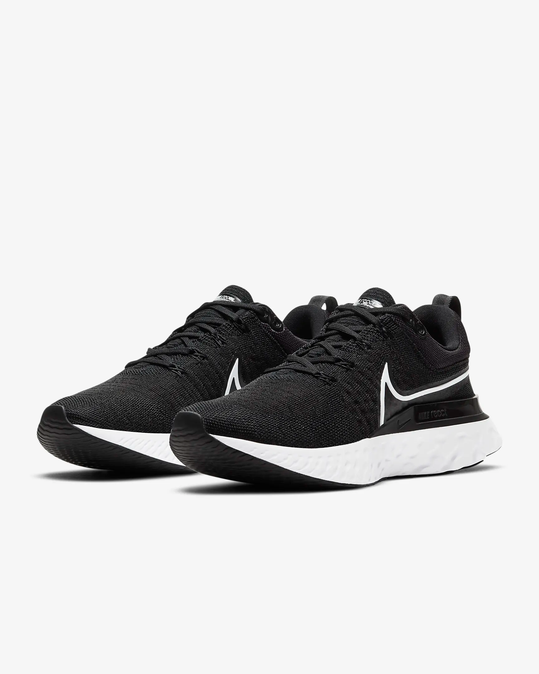 Nike Women's React Infinity Run Flyknit 2 Shoes - Black / Iron Grey / White Sportive