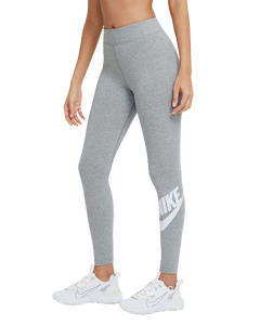 Nike Women's Sportswear Essential High Waisted Leggings - Dark Grey Heather / White Sportive