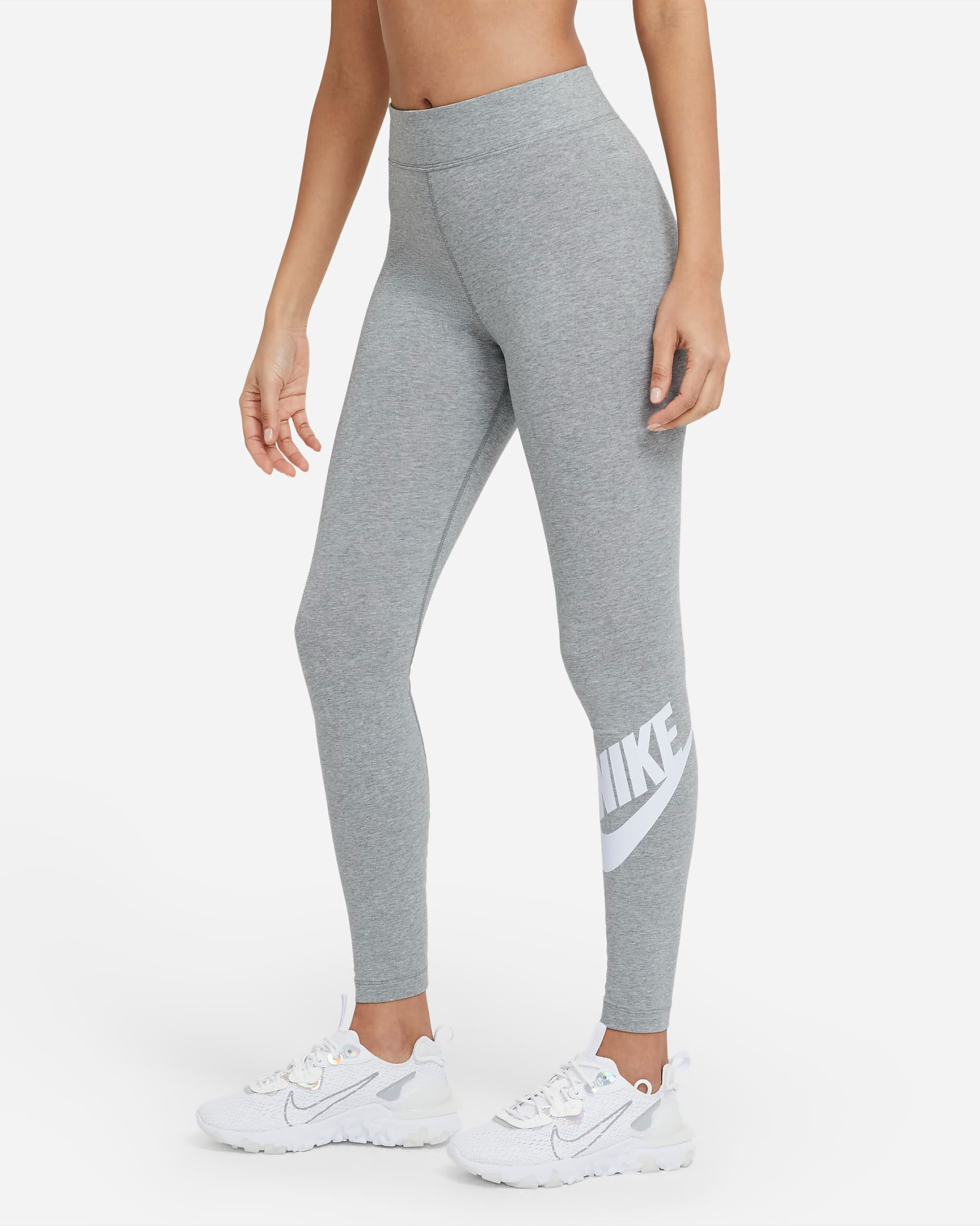 Nike Women s Sportswear Essential High Waisted Leggings Dark Grey He Sportive