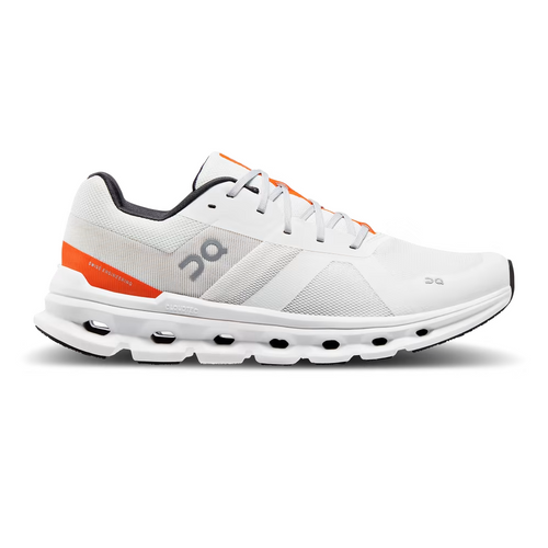 On Running Men's Cloudrunner Shoes - Undyed White / Flame Sportive