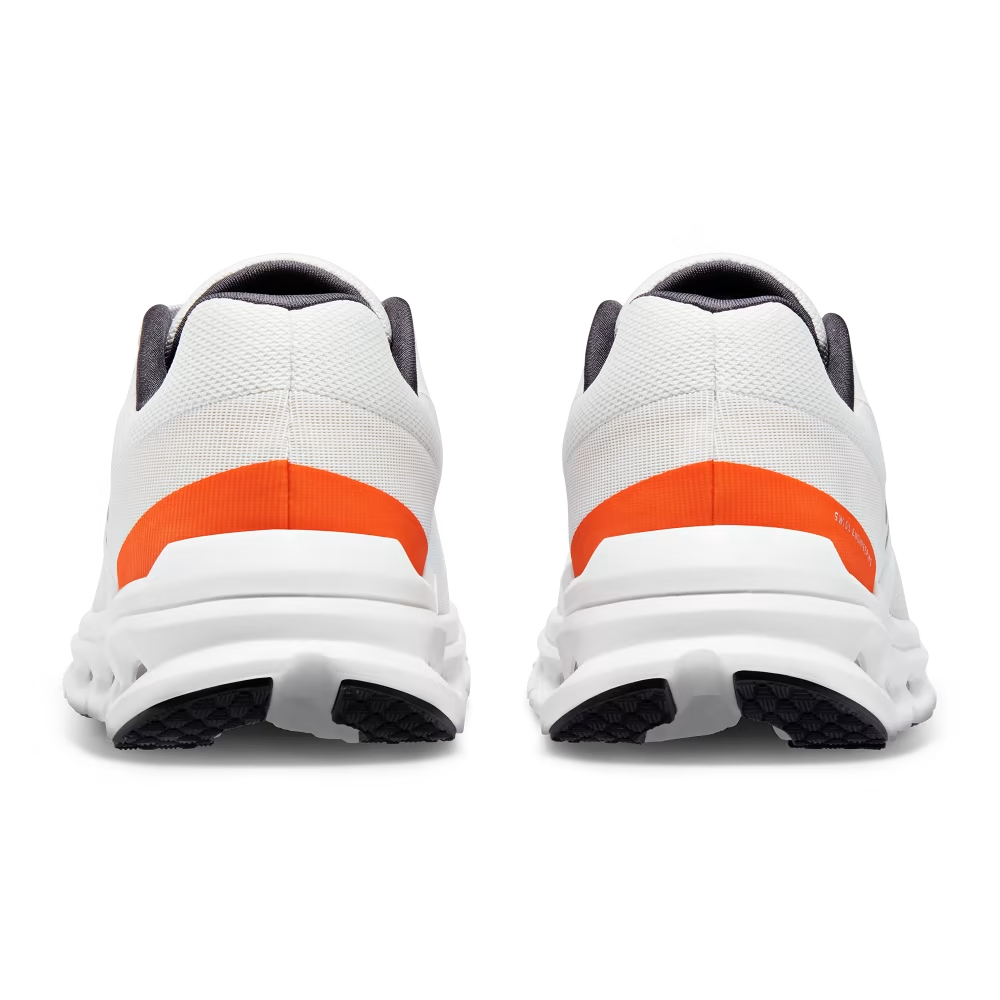 On Running Men's Cloudrunner Shoes - Undyed White / Flame Sportive