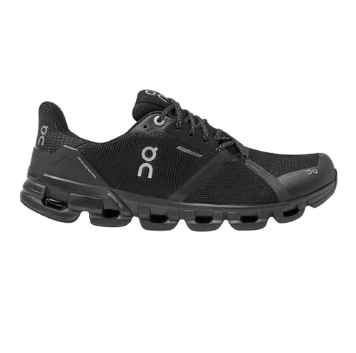 On Running Women's Cloudflyer Waterproof Shoes - Black / Lunar Sportive