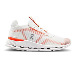 On Running Women's Cloudnova Void Shoes - Undyed White / Flame Sportive