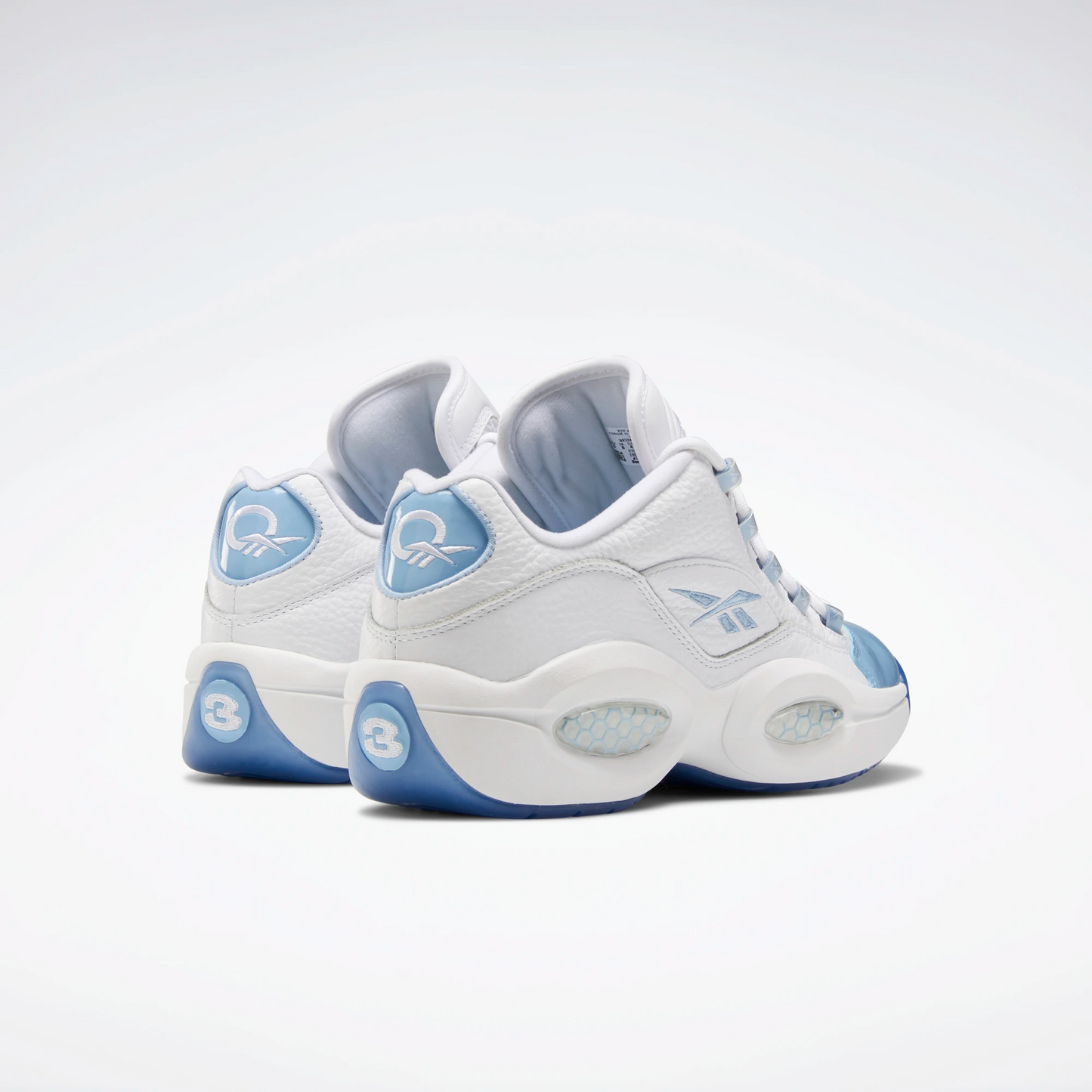 Reebok Men's Question Low Basketball Shoes - White / Fluid Blue / Reebok Ice-A1 Sportive