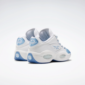 Reebok Men's Question Low Basketball Shoes - White / Fluid Blue / Reebok Ice-A1 Sportive