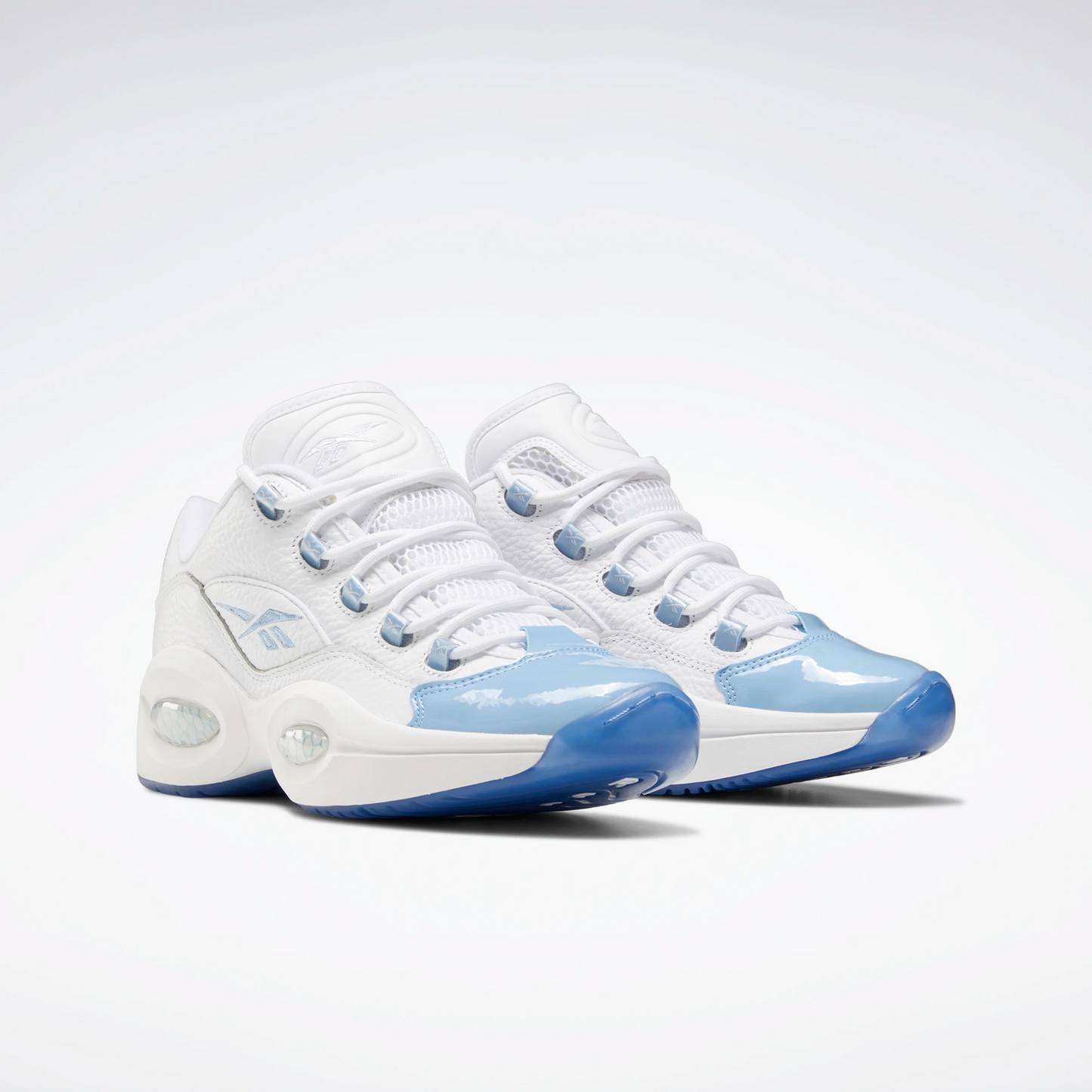 Reebok Men's Question Low Basketball Shoes - White / Fluid Blue / Reebok Ice-A1 Sportive