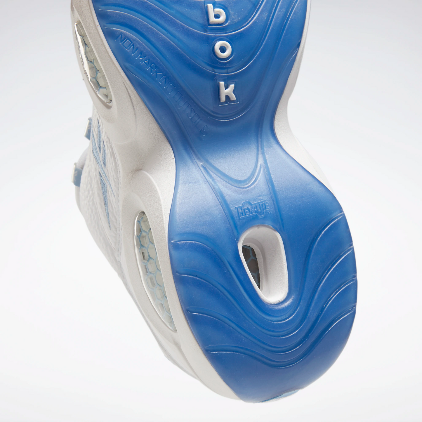 Reebok Men's Question Low Basketball Shoes - White / Fluid Blue / Reebok Ice-A1 Sportive