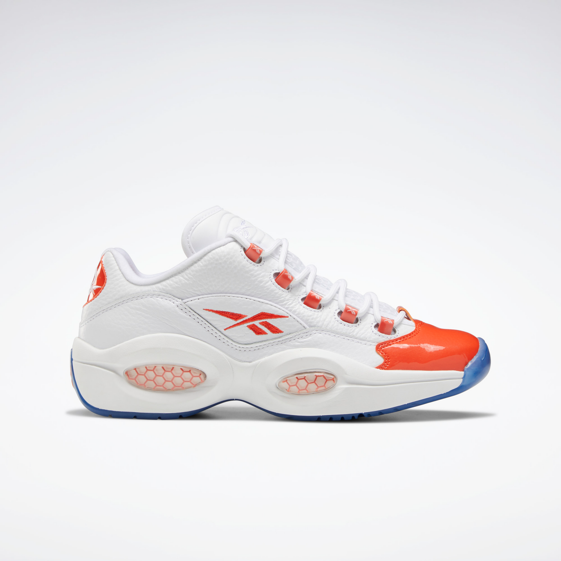 Reebok Men s Question Low Basketball Shoes White Vivid Orange Re Sportive